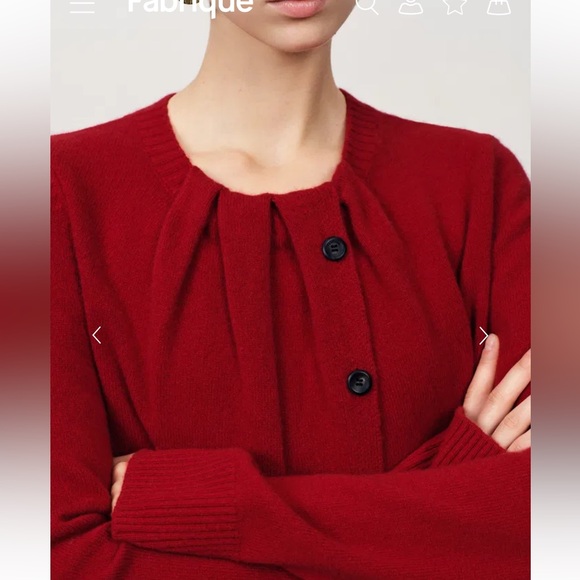 Red Button-Up Cardigan - Picture 12 of 15